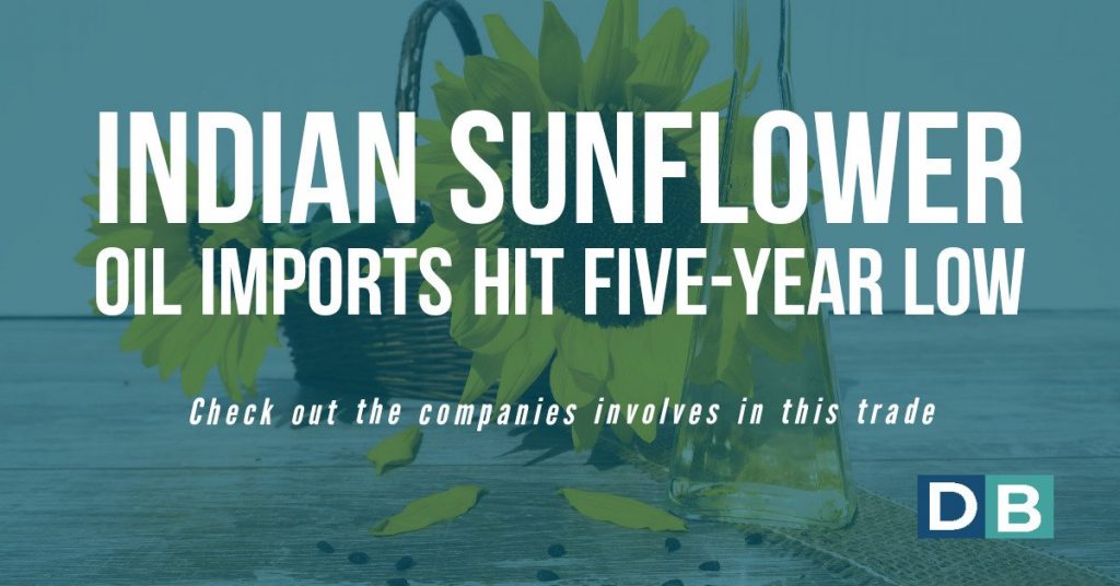 Indian sunflower oil imports hit five-year low